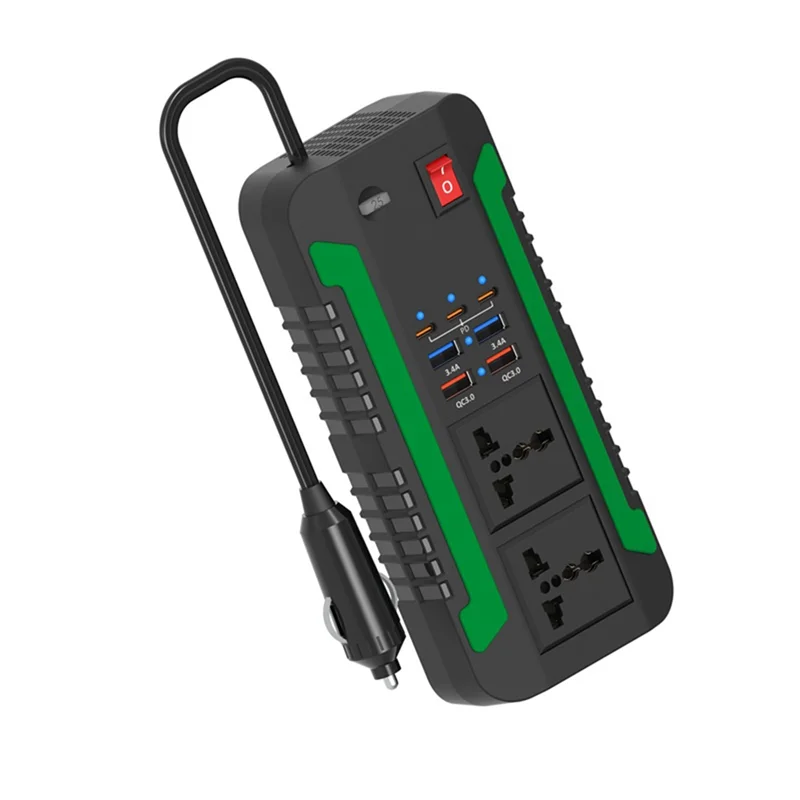 

N11R Car Inverter Power Inverter Adapter 300W 12V24V 110V220V Car Converter Type-C USB QC3.0 Charger Fast Charging