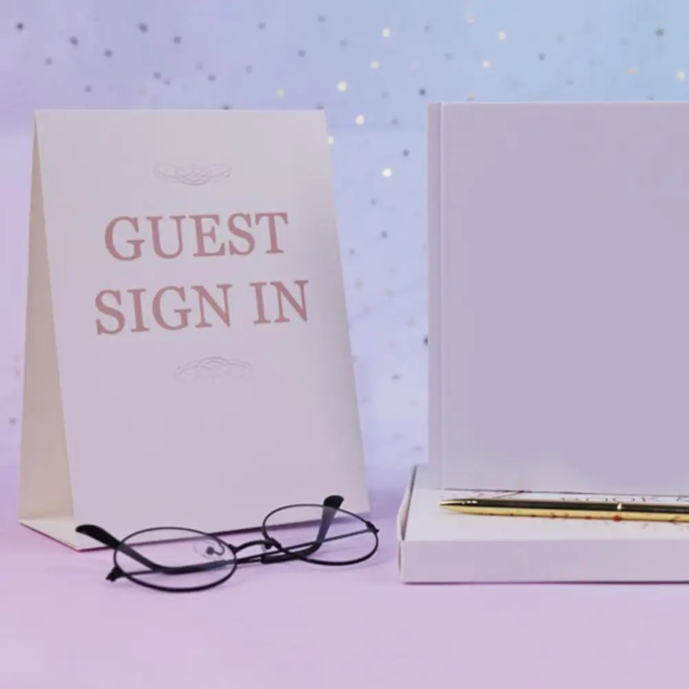 

Graduate Party Guest Book Elegant Wedding Guest Book Set Receptions Baby Showers Celebrations 50 Pages Pen Card Box Wedding