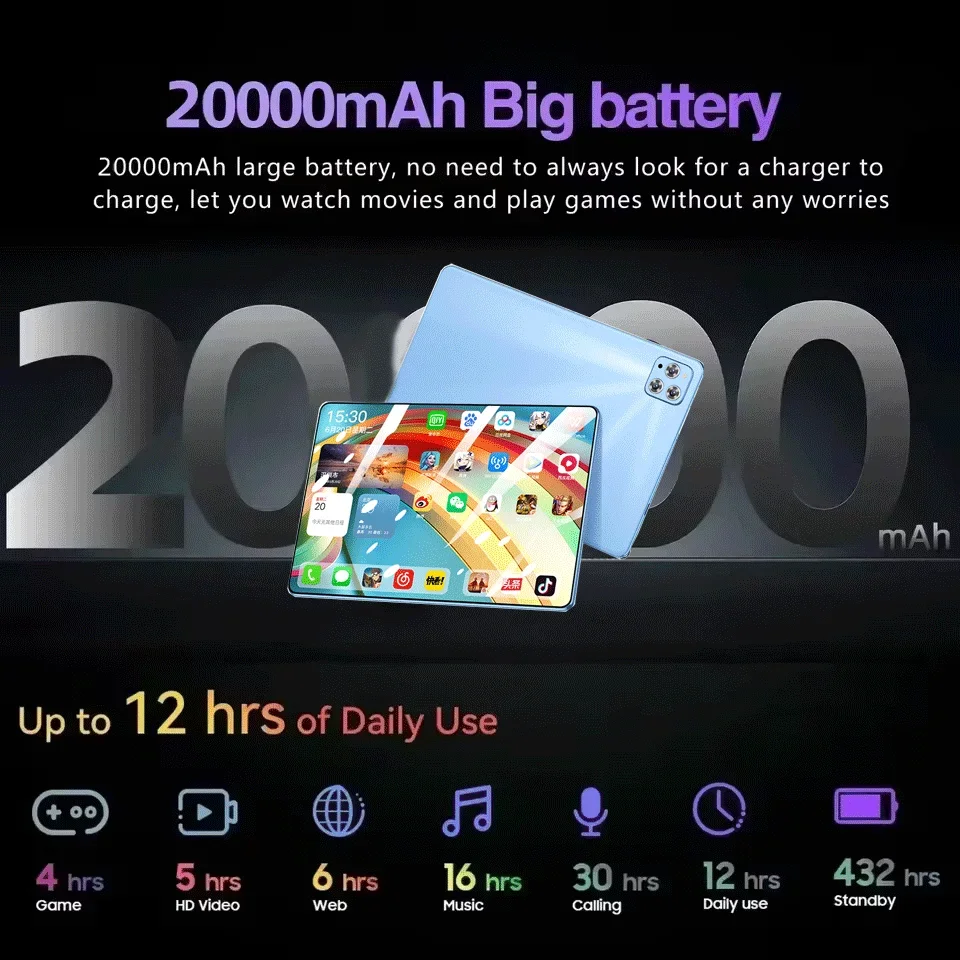2026 Pad Air Pro 11 inch Android 16 5G Tablet 24GB 2TB 4K HD Snapdragon 8gen3 5G Dual Card Video Call WIFI HD Global Version Tab