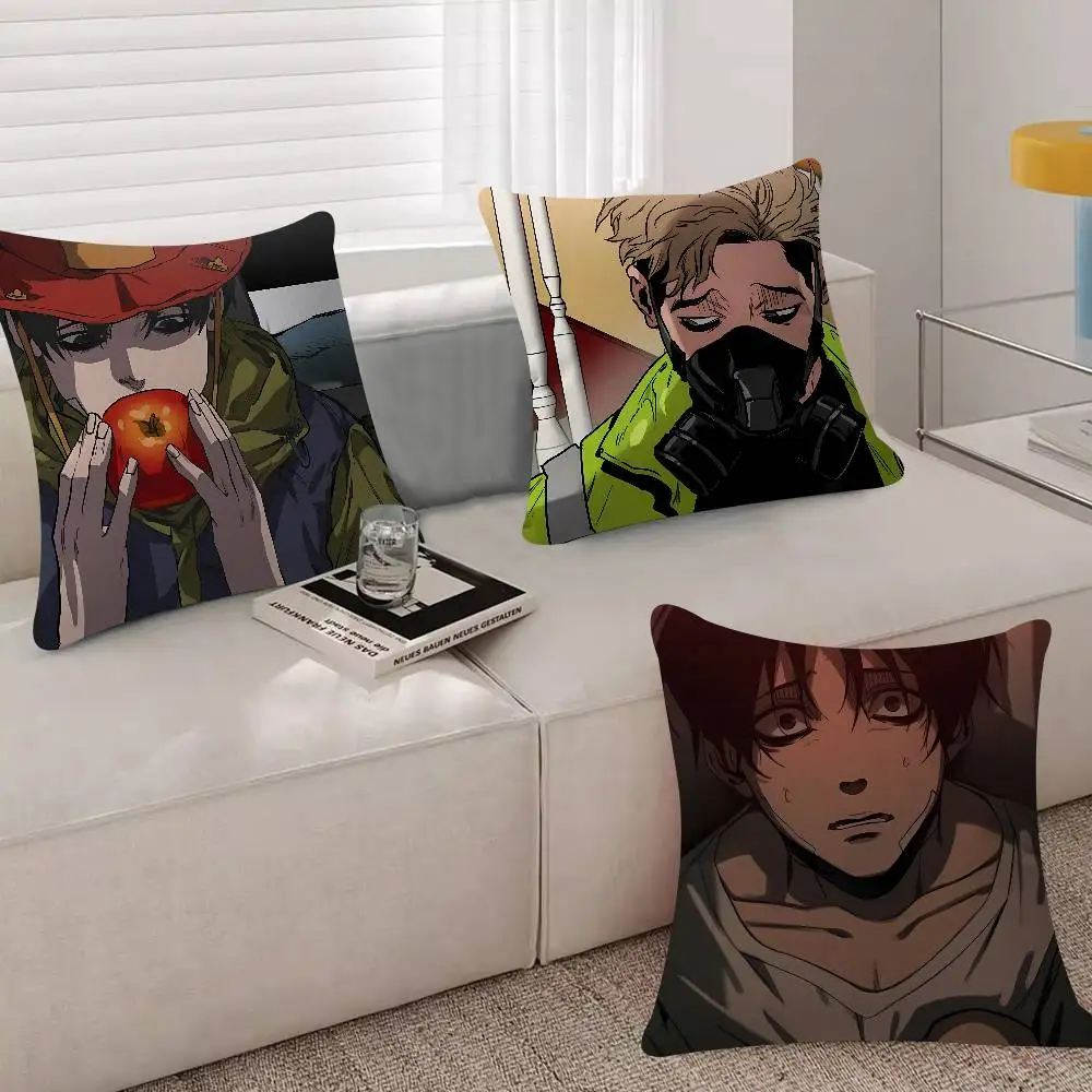 K-Killing Stalking Manga Cushion Cover Soft Washable Pillow Case Multi-Scene For Couch Bed Travel Office Use