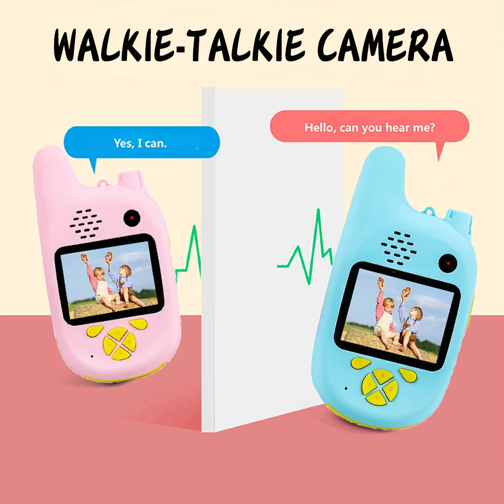 Kids walkie takie Camera For Girls & Boys Age 3-9 Toddler Toys HD Children Digital Action Camera 2 Inch Screen