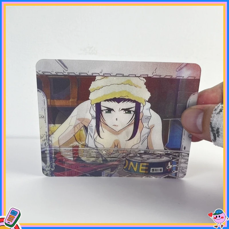 

Cowboy Bebop Faye Valentine Portrait Creative Collectible Dynamic Lenticular Card Anime Expo Material Birthday Xmas Small Gift