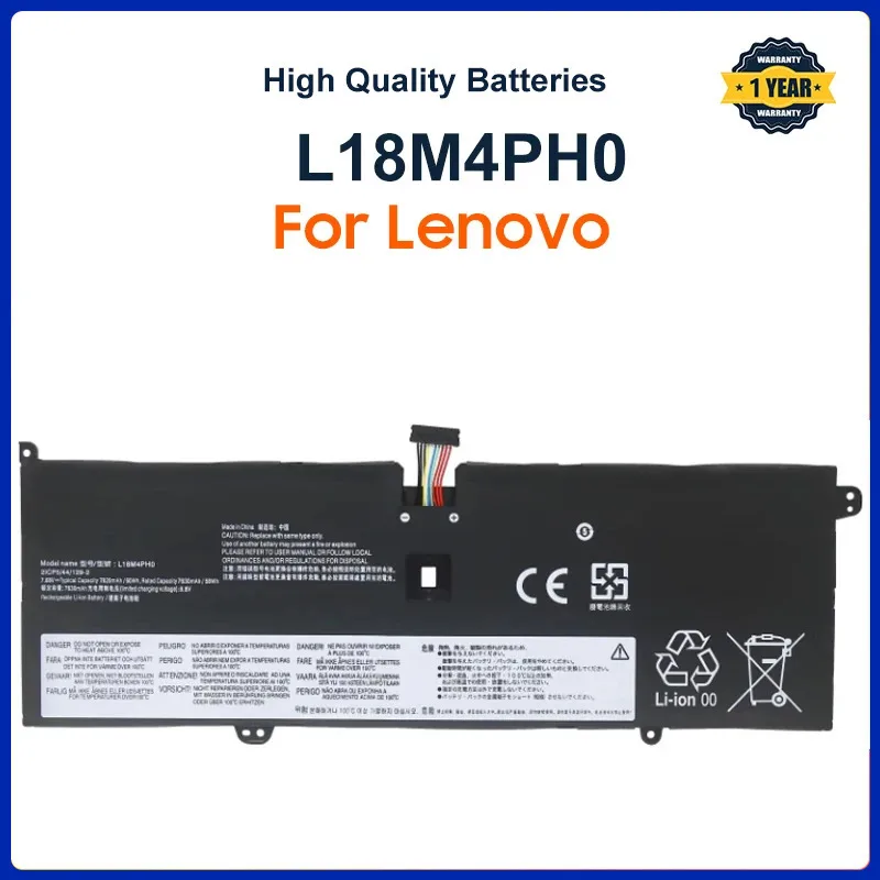 L18M4PH0 L18C4PH0 Laptop Battery For Lenovo Yoga C940 C940-14IIL 81Q9 Series 5B10T11585 5B10W67374 5B10T11586 60Wh