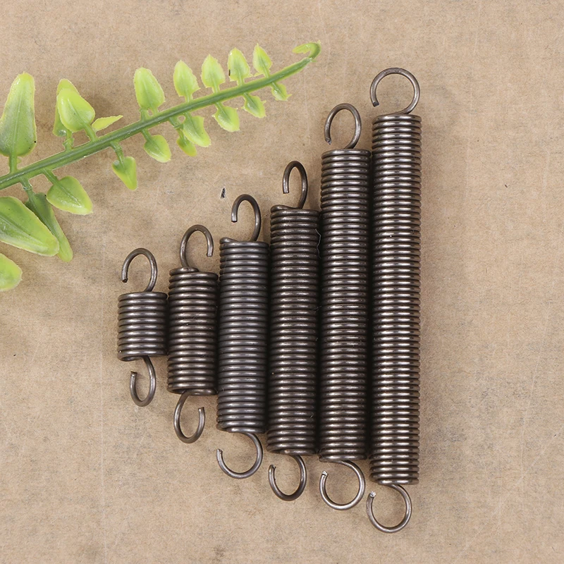 1Pcs Extension Tension Spring Springs Steel Hook Expansion Spring Wire Dia 1.0mm Outer Dia 8mm Length 30mm - 300mm Various Sizes