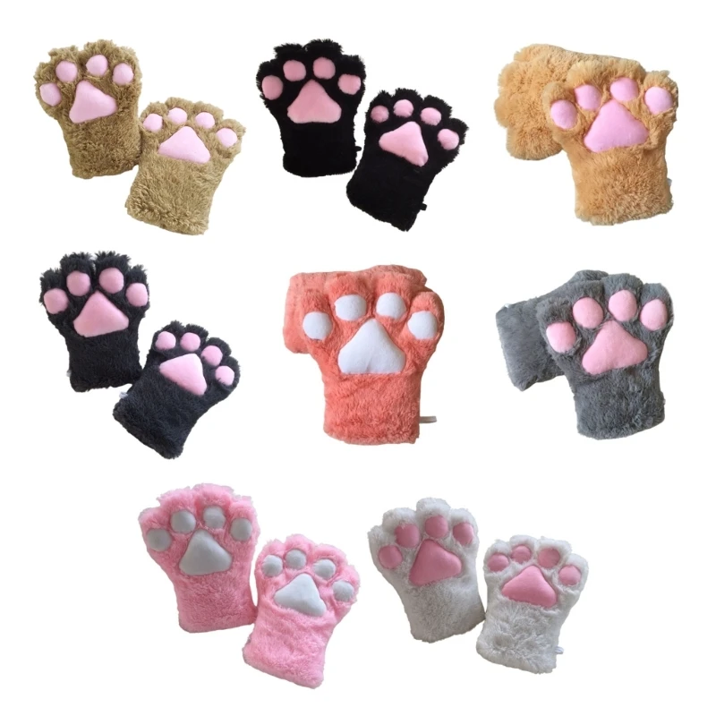 Gloves Novelty for Cat Claw Padded Full Finger Mittens Cosplay Prop Toy