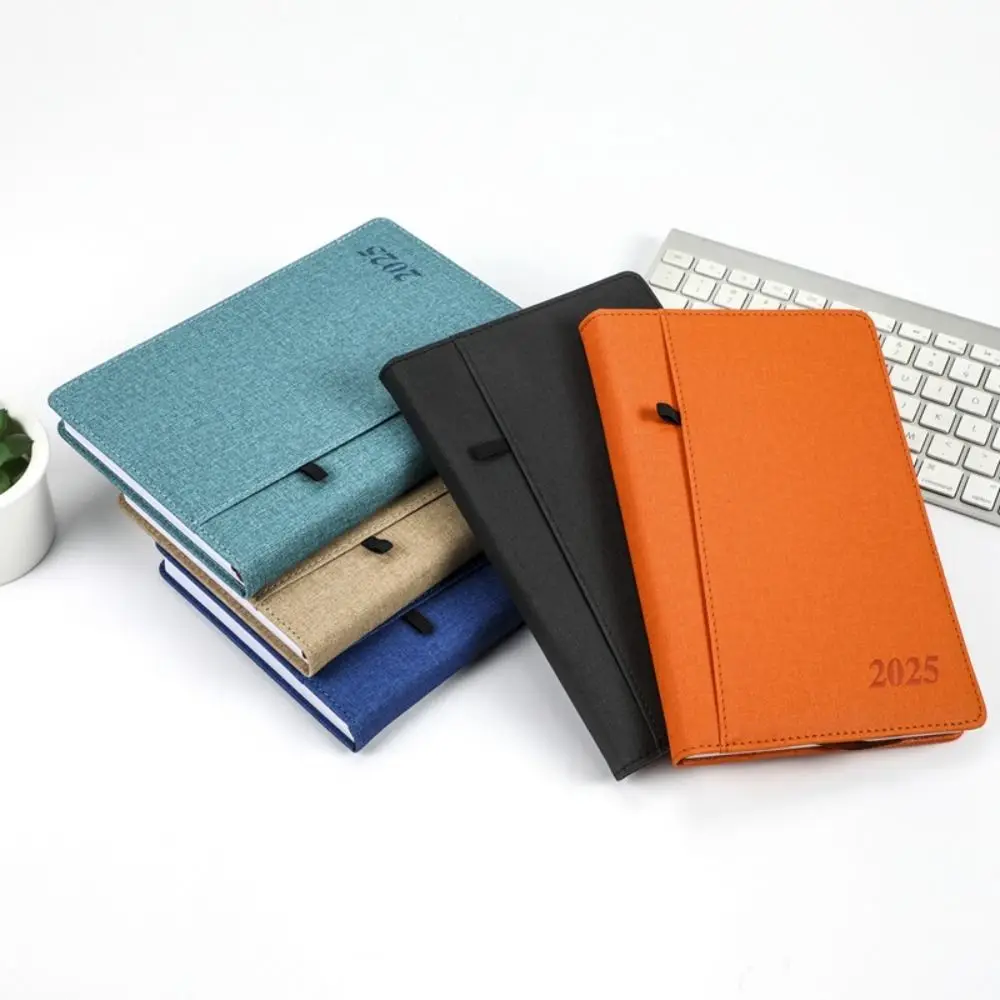 A5 2025 Agenda Planner Notebook 156 Pages Soft PU Cover 2025 Journal Notebooks Thicken Simple Business Notebook