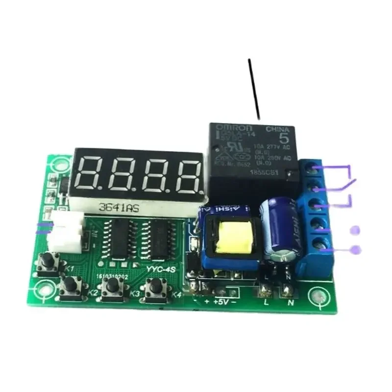 

YYC-4S AC 220V Time Relay Trigger Delay Timing Cycle Switch Module Delay Relay