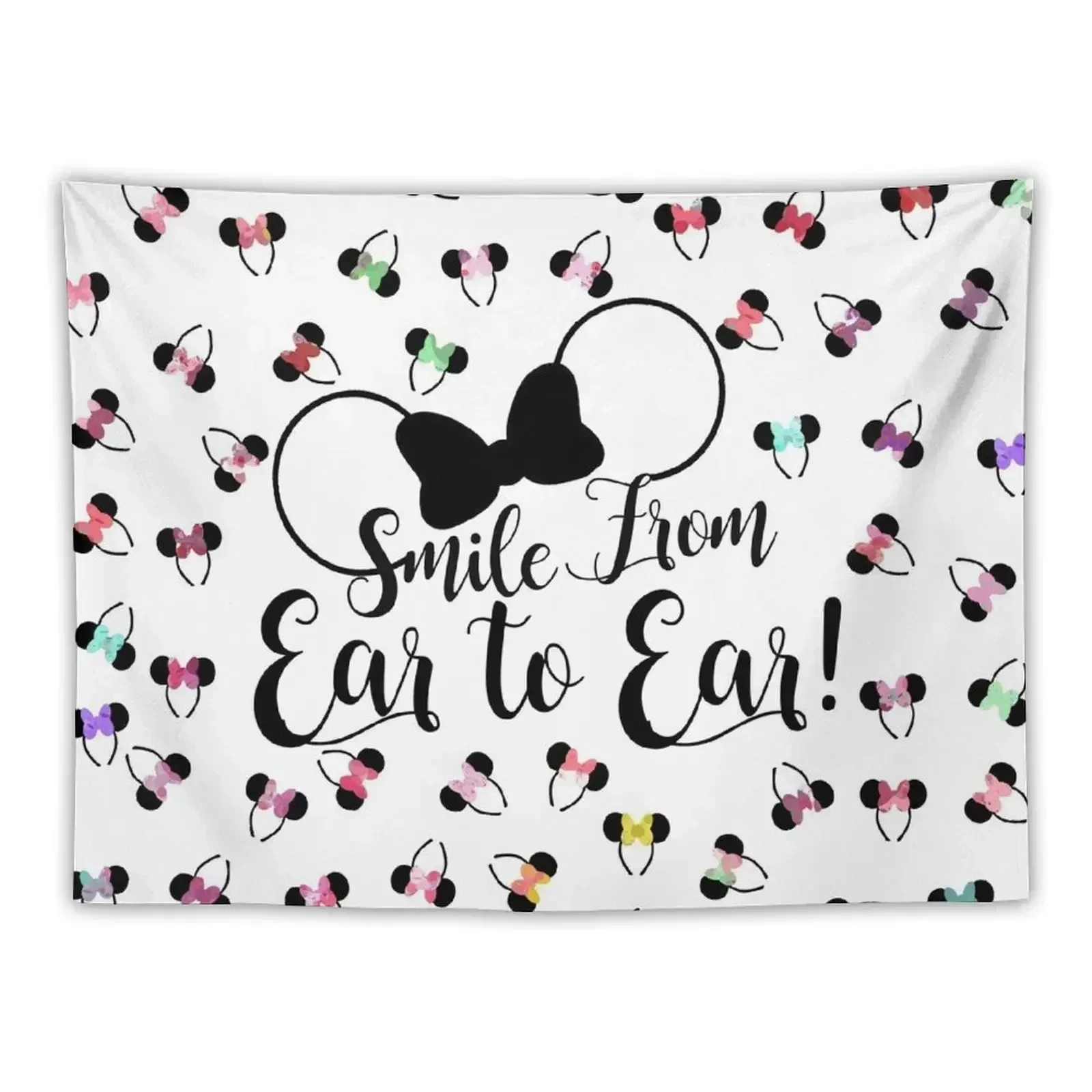 

Smile from ear to ear - bow ears Tapestry Decoration Bedroom Wall Hanging Wall Home Decorations Tapestry