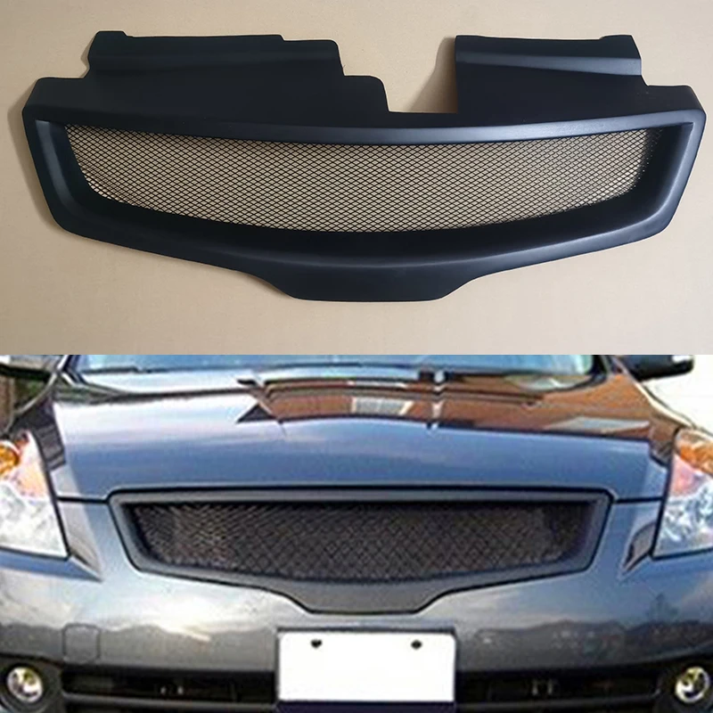 For Nissan Altima Sedan 4-door 2007 2008 2009 YearRacing Grille Grill Body Kit Accessories FRP Matte Black