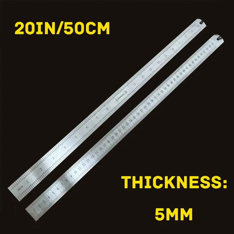 53CM Stainless Steel Thickened Straight Ruler Portable Self-defense Ruler High-performance Quenching Tool Measuring Ruler Steel