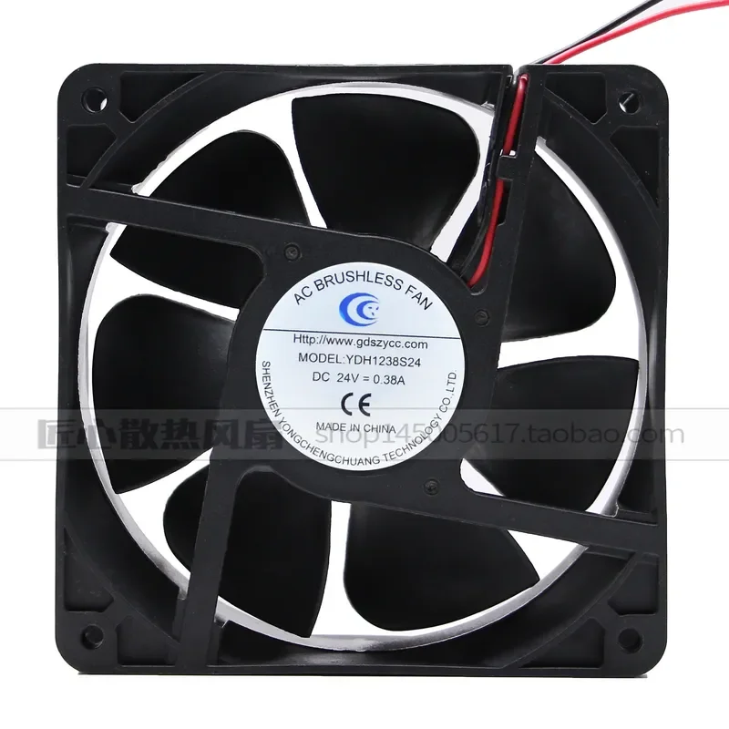 New Original YDH1238S24 24V 0.38A 12CM 12038 2-Wire Inverter Cooling Fan for Electronic Equipment