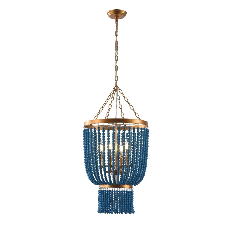 

Creative American country, natural turquoise chandelier, living room dining room bedroom lamps