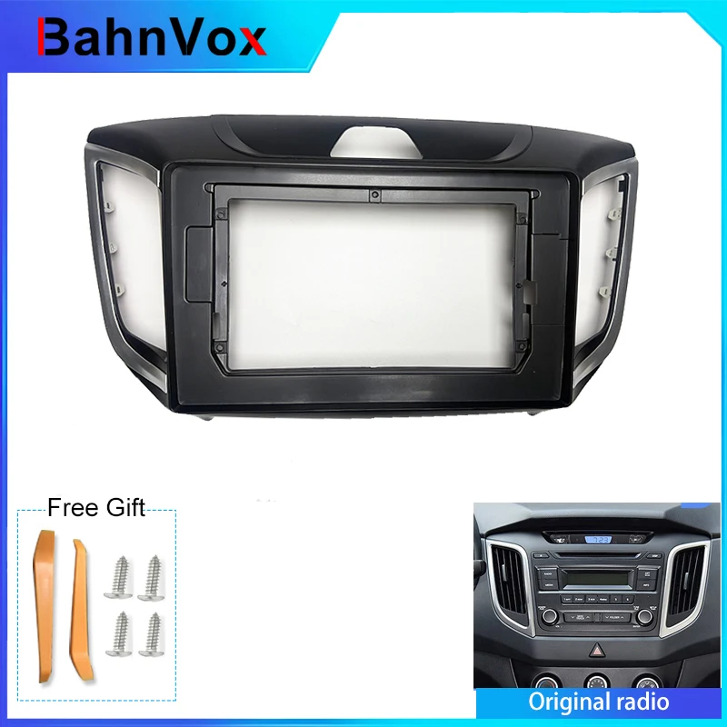 10 inch Android Car Radio frame for hyundai Creta ix25 2015 2019 2din Stereo GPS Fascia bezel Panel Adapter wire harness
