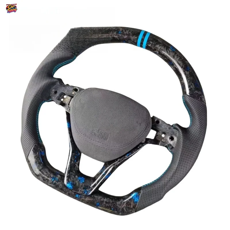 Customized LED RPM Light Racing F1 Shape Carbon Fiber Leather Steering Wheel for Accord  10th Generation Odyssey Elysion