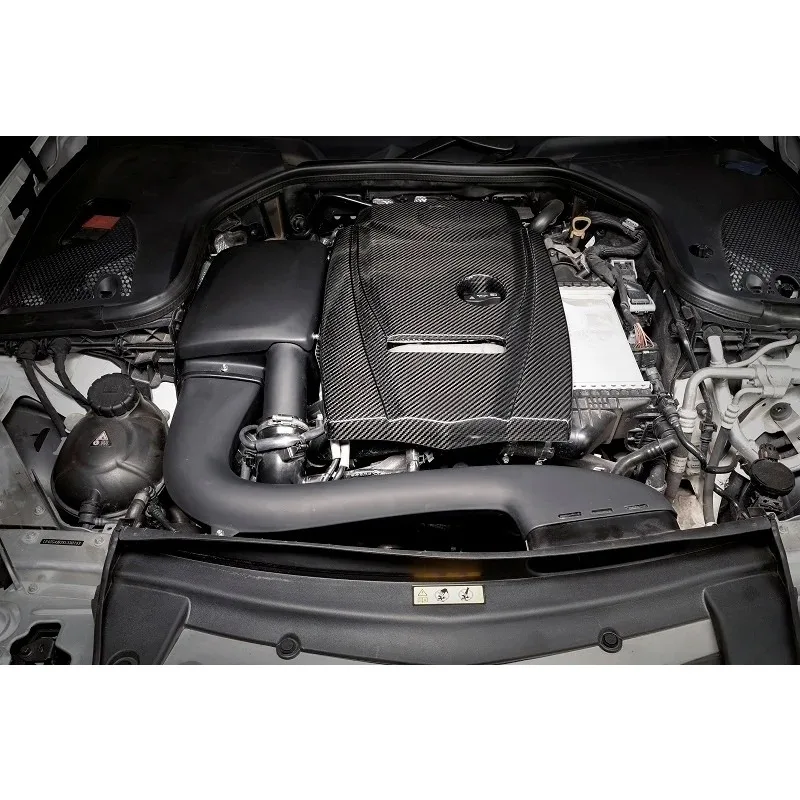 15-18 Real Dry Carbon Fiber Intake System For Mercedes Benz W205 C180/C200/C260/C300/Glc200 2.0T Engine Air Intake Pipes
