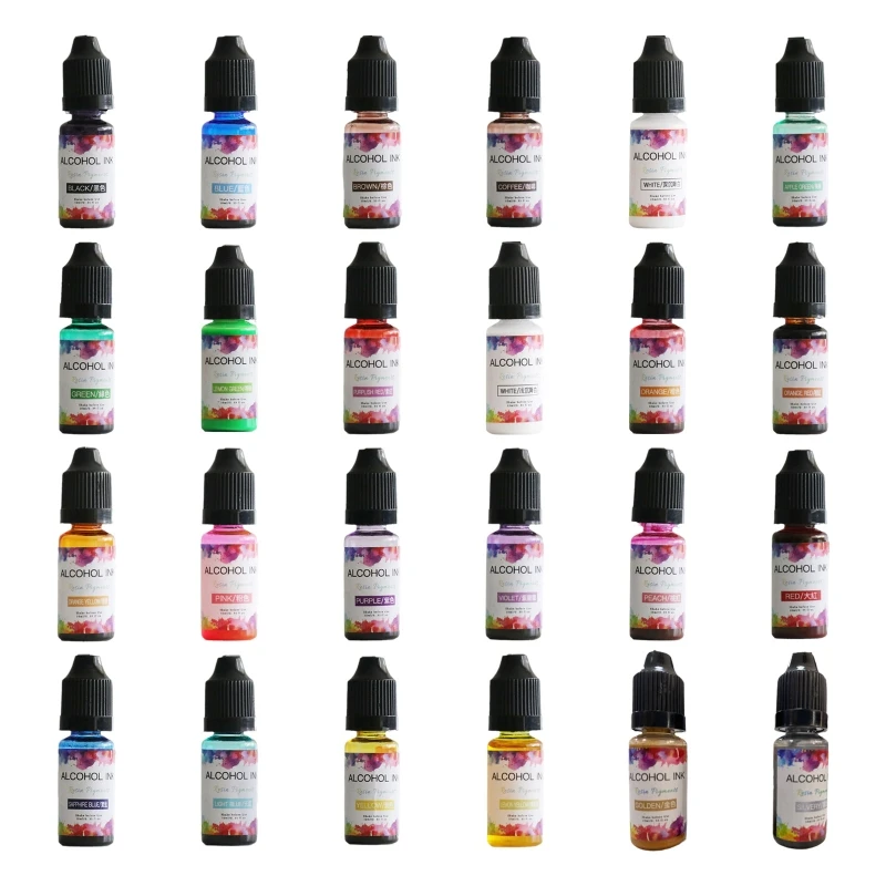 Vibrant Colors Diffusion Pigment Colorant High Concentrated Alcohol-Based Ink for Epoxy Resin Paint Dye for DIY Crafts Jewelry M