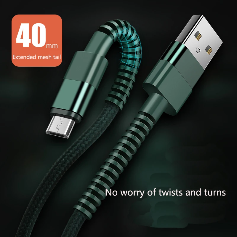 Lingable Type C Micro USB нейлоновый кабель для быстрой зарядки, 3 А
