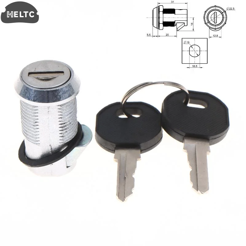 Zinc Alloy Cylindrical Lock Cabinet Lock Door Lock Useful Lock Padlock With 2 Keys For Secure File Drawer Door Mailbox RV Truck