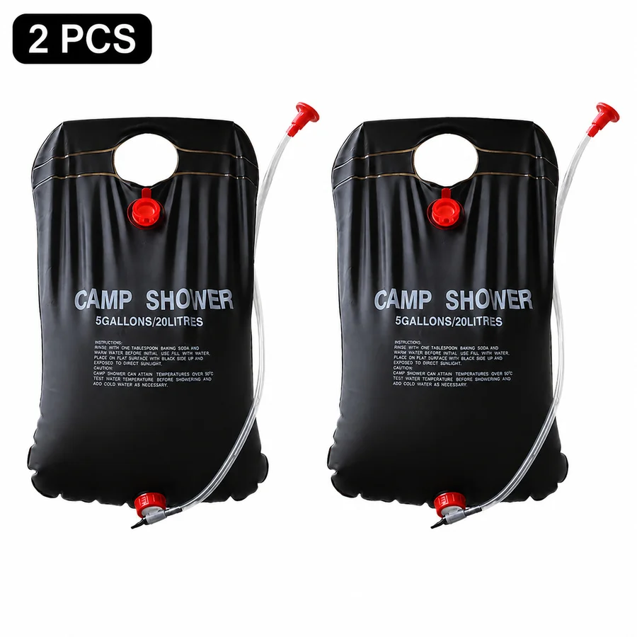 20L Zonne-douche Waterzak voor Kamperen, Auto, Camper, Opvouwbare Hangende Buiten Spoelset met Slang en Douchekop