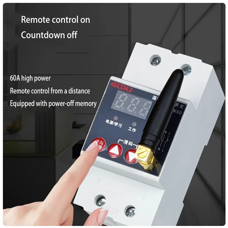 Remote control countdown switch, remote control start, timed shutdown, automatic delay power-off, 220V 12V48V