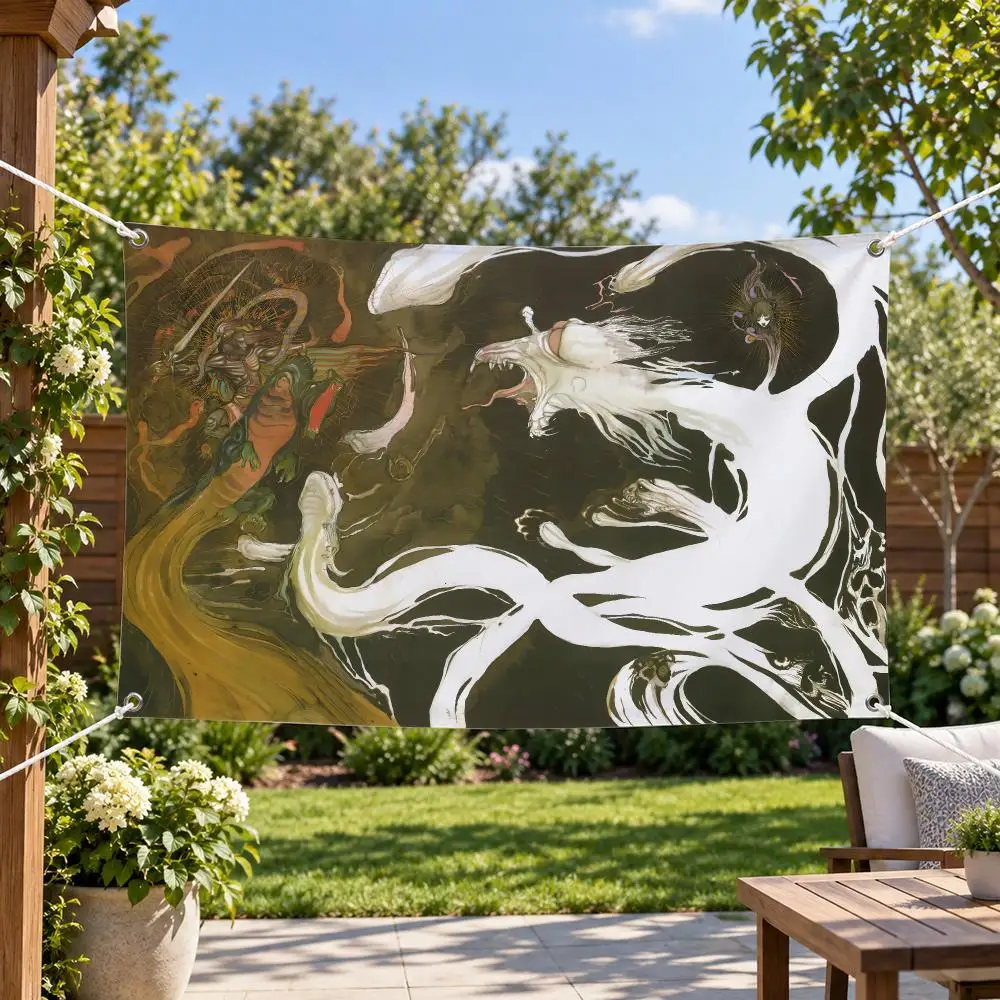 Yoshitaka Amano F-Final Fantasy Game anime Flags Aesthetic Wall Tapestry Printed Wall Hanging Living Room Party Outdoor Decor