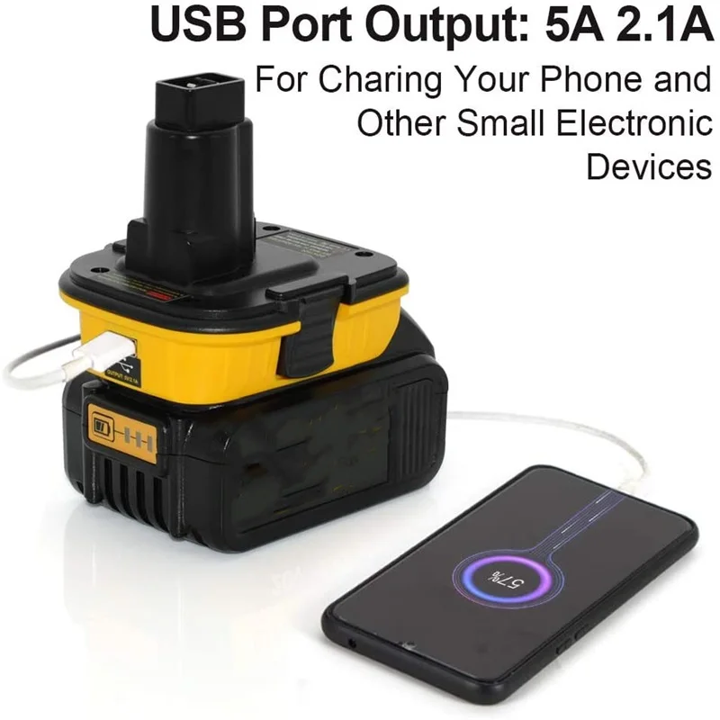 2Pcs DCA1820 Battery Adapter for Dewalt 18V Tools Convert 20Volt Lithium On Battery DCB204 DCB205 for 18V NiCad and NiMh Battery view 2