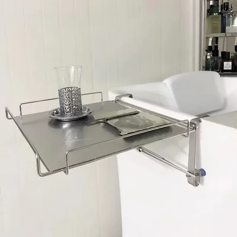 Stainless Steel Foldable Storage Rack Cabinet Door Organizer Pot Bowl Holder Camping Folding Table Kitchen Space Saving Shelf