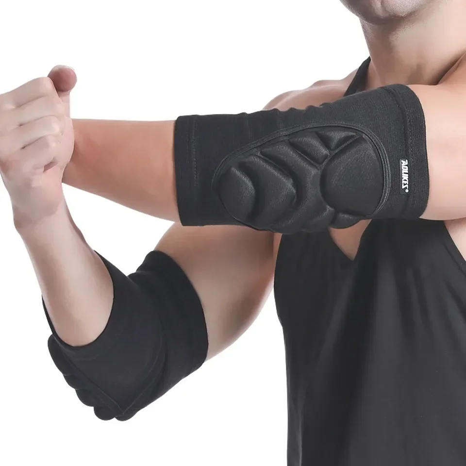 1Pair Elbow Pads Elbow Protector Volleyball Sponge Support Compression Elbow Braces for Basketball Tennis Football