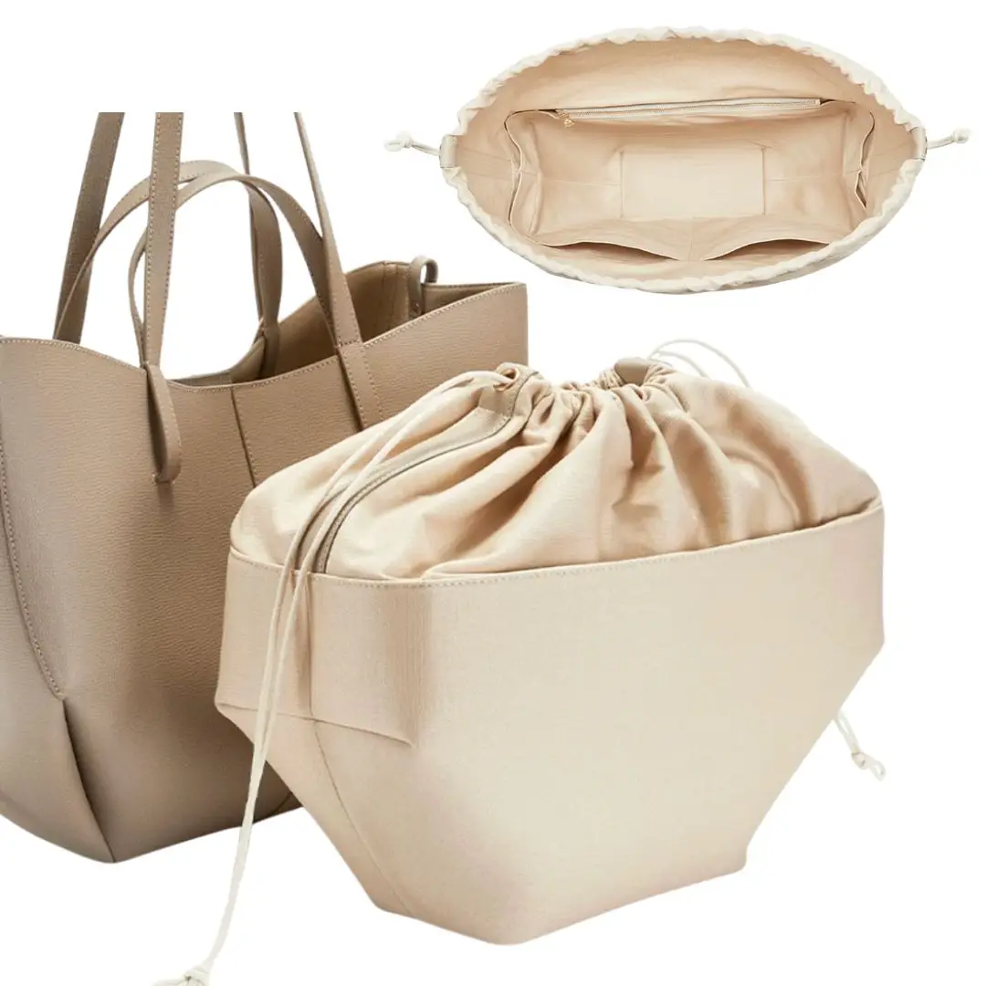 Organize Purse For cyme mini Large insert Bags Organizer Makeup Handbag  Portable base shaper Premium nylon (Handmade）