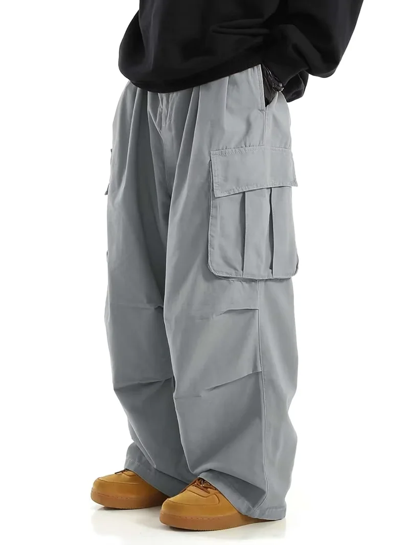 Amerikanischer Hip-Hop-Streetwear-Stil: Trendige Weite Jogginghose für Männer und Frauen, Leichte Cargo-Hose mit Mehreren Taschen, Lässige Hose – Detail 15