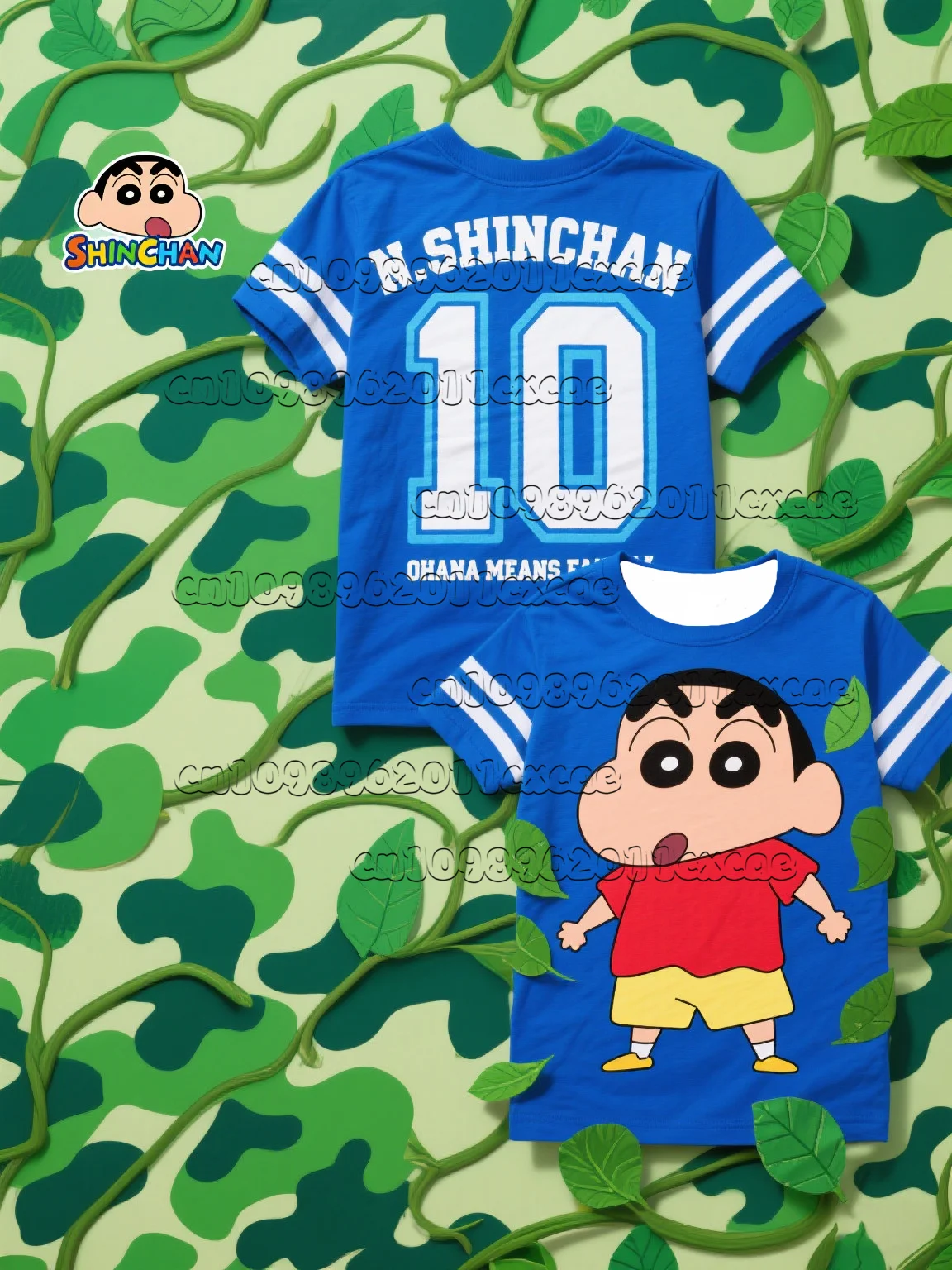

25/26 Summer Hot Sale Crayon Shin Chan Men's and Women's Sports Short Sleeve Cartoon Printed Quick Drying Large T-shirt