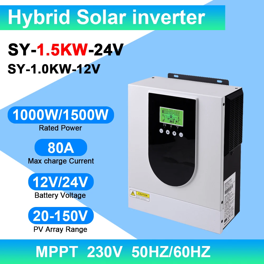 1-1.5kW Pure Sine Wave All-in-One Solar Inverter with Controller, Home Energy Storage System