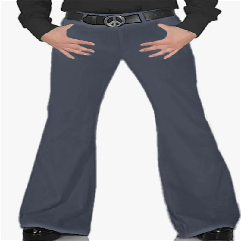 بنطال كاجوال مرن بلون سادة جديد للرجال