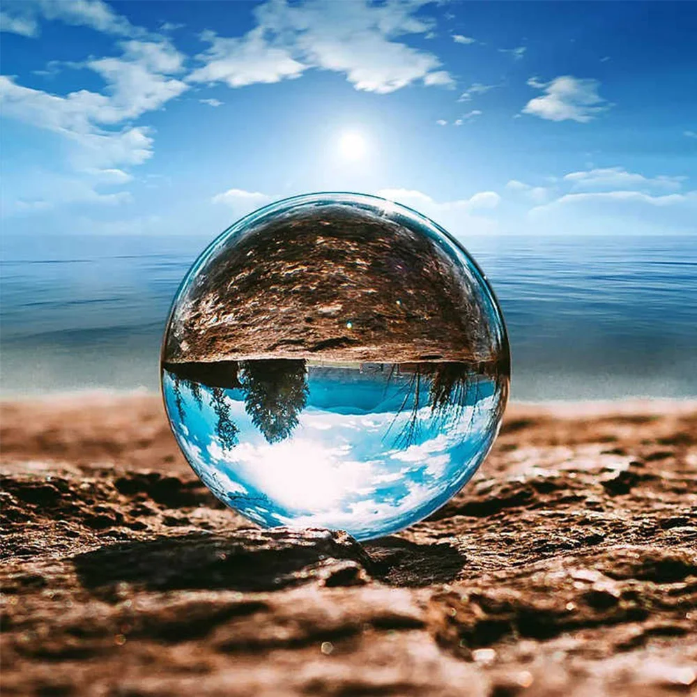Transparent Large Glass Ball Dia 50mm 60mm 80mm 90mm 100mm Solid Crystal Ball Garden Landscaping Decoration DIY Handmade Item