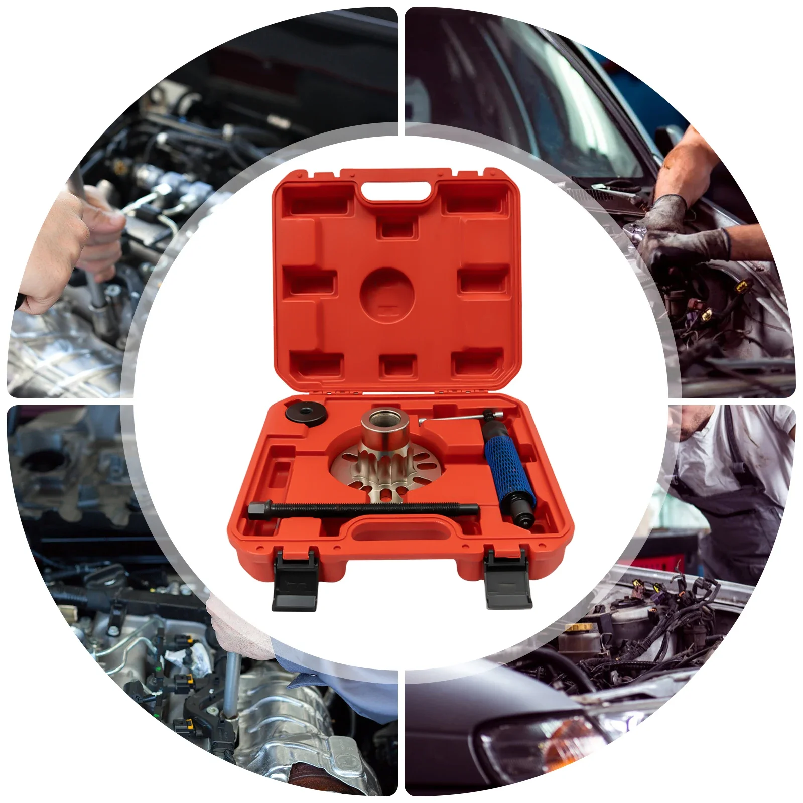 

QX-4 Hydraulic Wheel Hub Puller Kit | 45# Carbon Steel Bearing Removal Tool for VW/Audi/Citroen