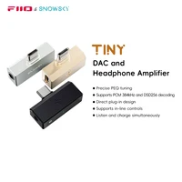 Amplificador de auriculares FiiO/Snowsky Tiny DAC, DAC USB con 3,5/4,4 mm/tipo C, sintonización de PEQ, soporte de 384 kHz/DSD256, control en línea