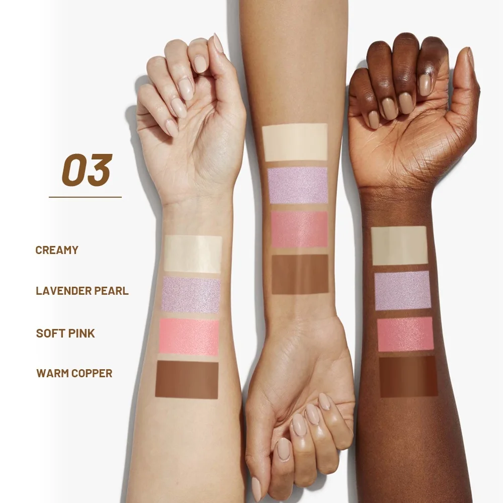 4color Eye Shadow Plate Matte Pearl Daily Suitable Novices Multi-function Facial Palette High-gloss Blush Contouring Light Flash