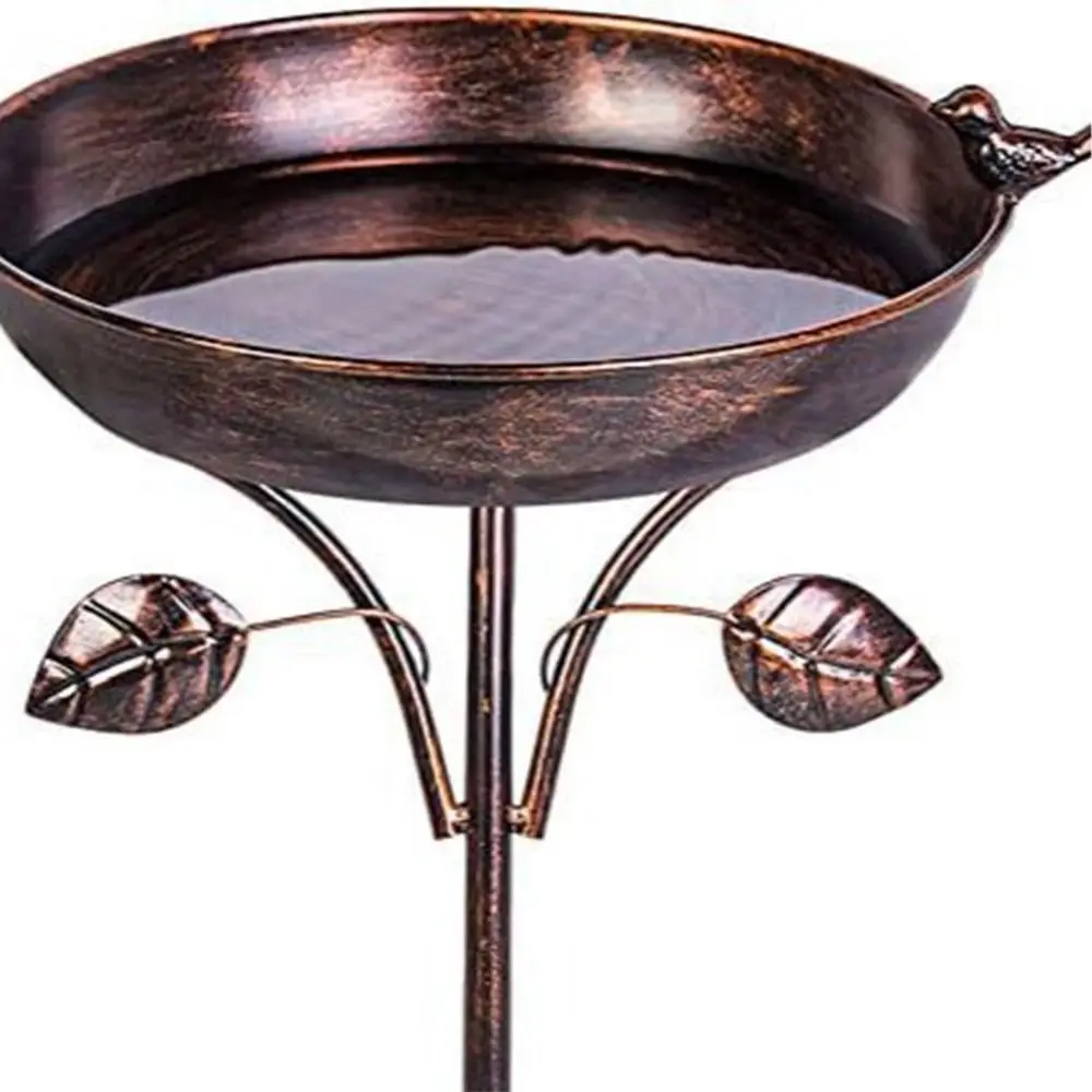 Bird Food Dispenser Iron Bird Feeder Plugin Large Capacity Durable Bird Feeding Dish Convenient Retro Bird Water Bowl Drinking