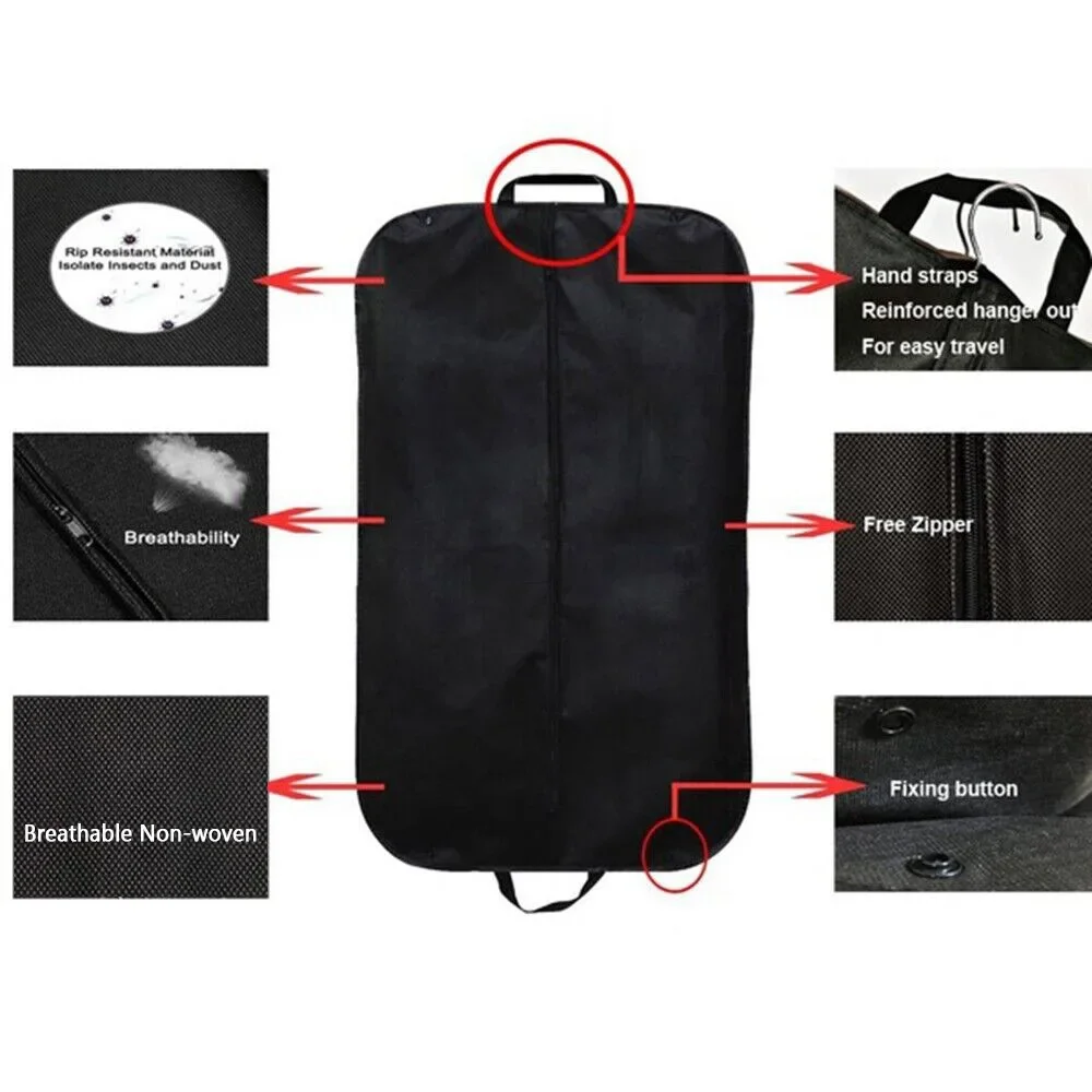 

Dustproof Clothing Covers Suit Dress Dust Cover Rose Letter Print Storage Bag Protector Hanging Garment Bags Closet Organizer