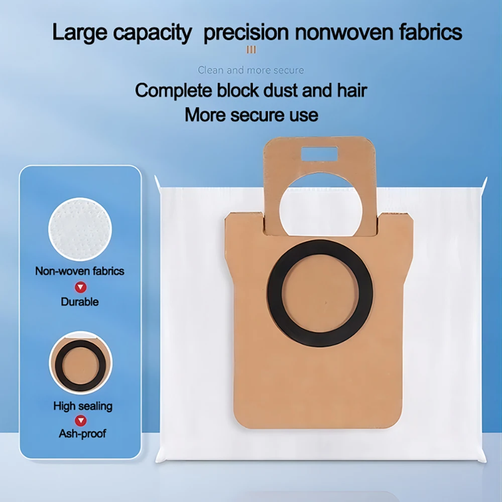For 2024 Xiaomi Mijia Omni M40 D110CN Replacement Parts:Main Roller Side Brush,Cover,Hepa Filter,Mop Cloth,Dust Bag Accessories