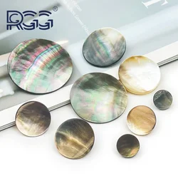 2PC Excellent Black Mother of Pearl Round Jeans Shank Button Natural Color Button Crafts DIY Shirt Scrapbook Sewing Accessories