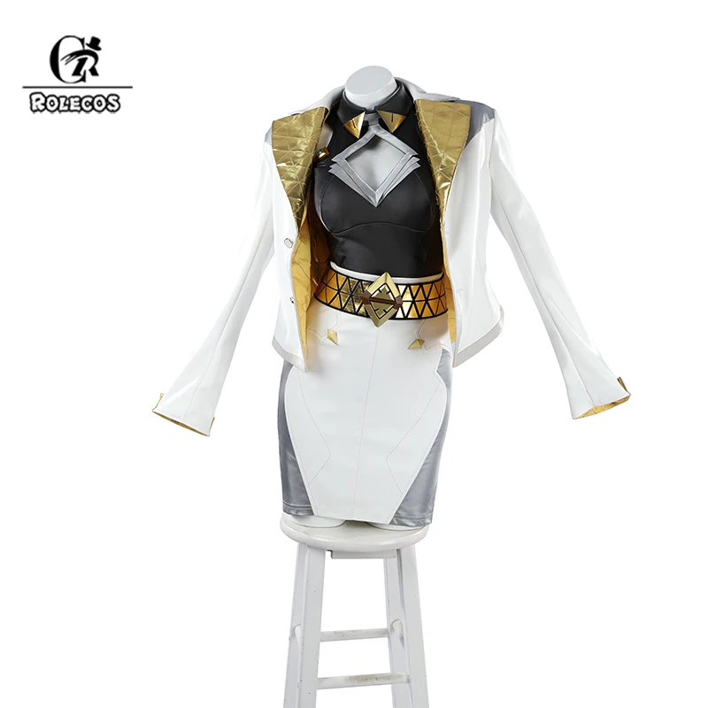 ROLECOS Costume de Cosplay Domina, Agent Négociateur Principal de la Coroporation Vishkar, 47ème Jeu, Tenue d'Halloween pour Femme, Over Game Watch