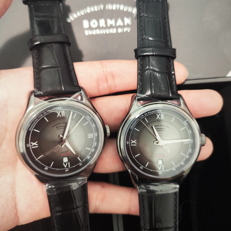 Borman Mens Automatic Watches Luxury Male Dress Watch Mechanical Wristwatch Fashion Waterproof Sapphire Gradient Dial Auto Date