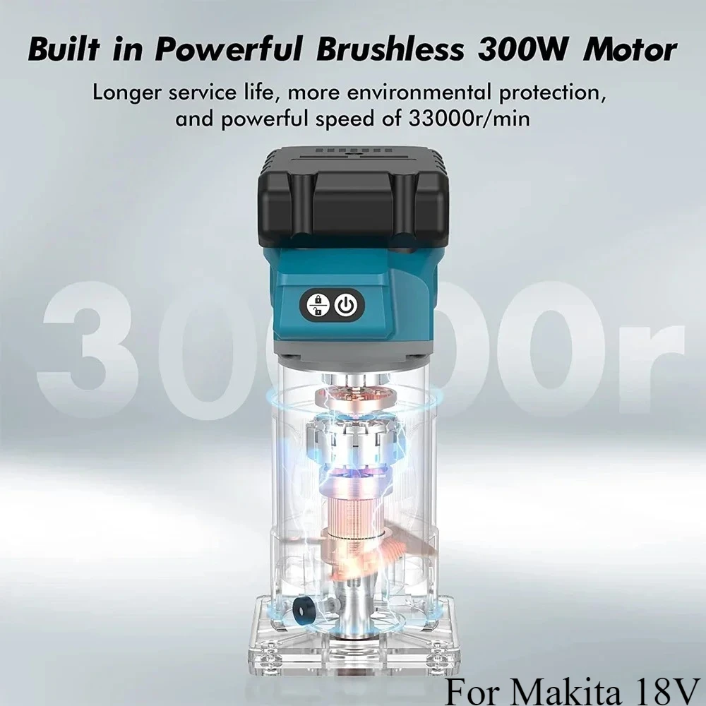 

Fit Makita DRT50 Cordless Trimmer Rechargeable Trimming Machine Brushless Slotting Tool Milling Woodwork Engraving Machine