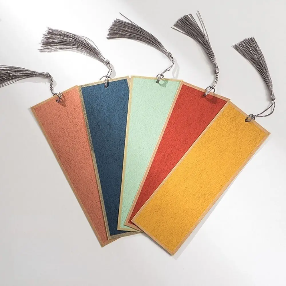 

Message Card Gift Crafts Decors Hang Tag DIY Reading Marker Calligraphy Paper Bookmarkers with Tassels Blank Bookmarker