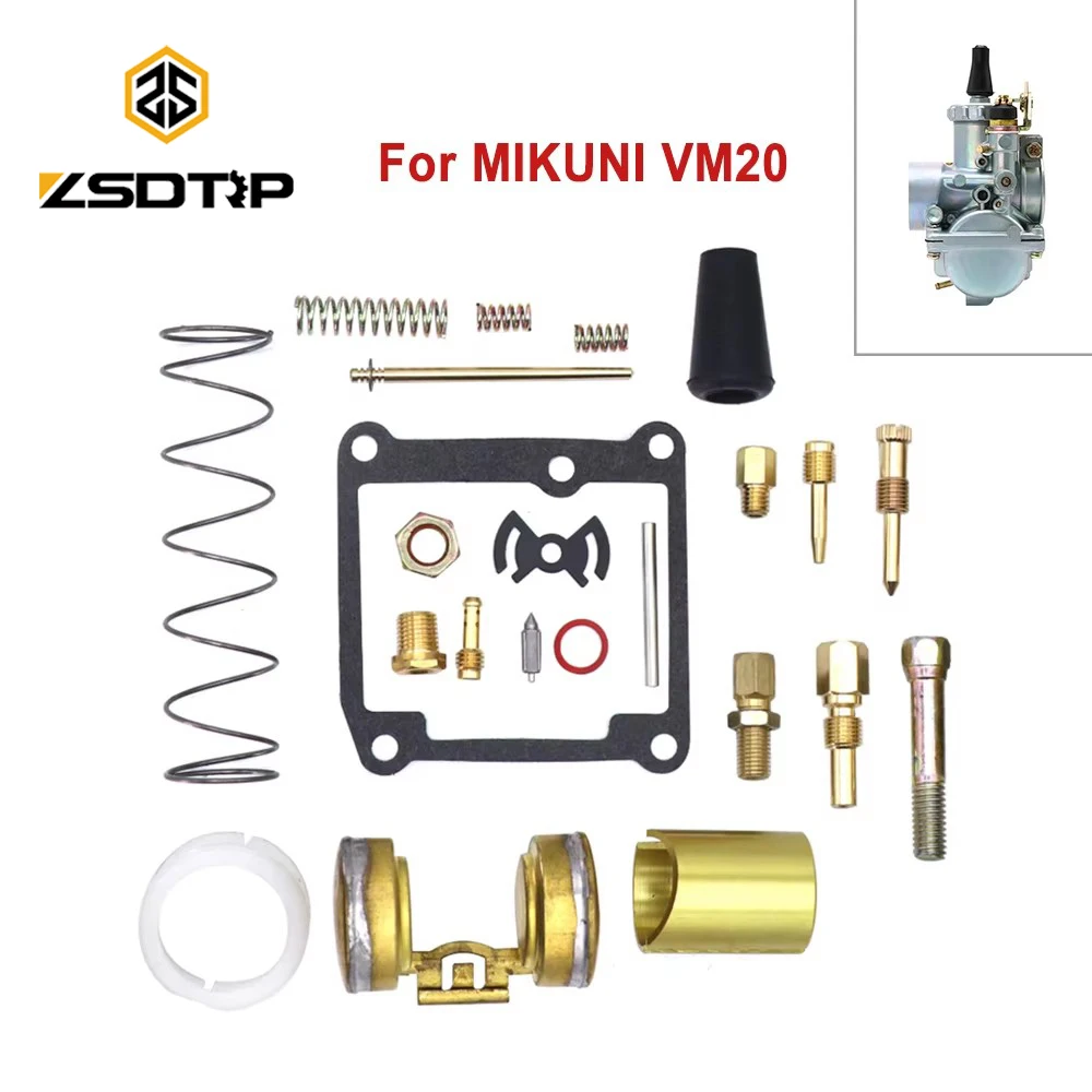 ZSDTRP Motorcycle Carburetor Carb Repair Kit Replacement Kit With Spare Jets Oil Needle For Mikuni VM20 Carburetor Repair Kit