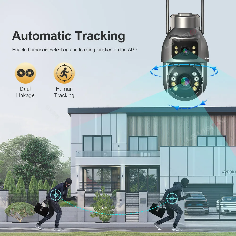 LS VISION 4G WiFi كاميرا CCTV تعمل بالطاقة الشمسية AOV 7/24 شبكة أمن الوطن AI شعبية في الهواء الطلق كاميرا شبكة مراقبة تعمل بالطاقة الشمسية #4