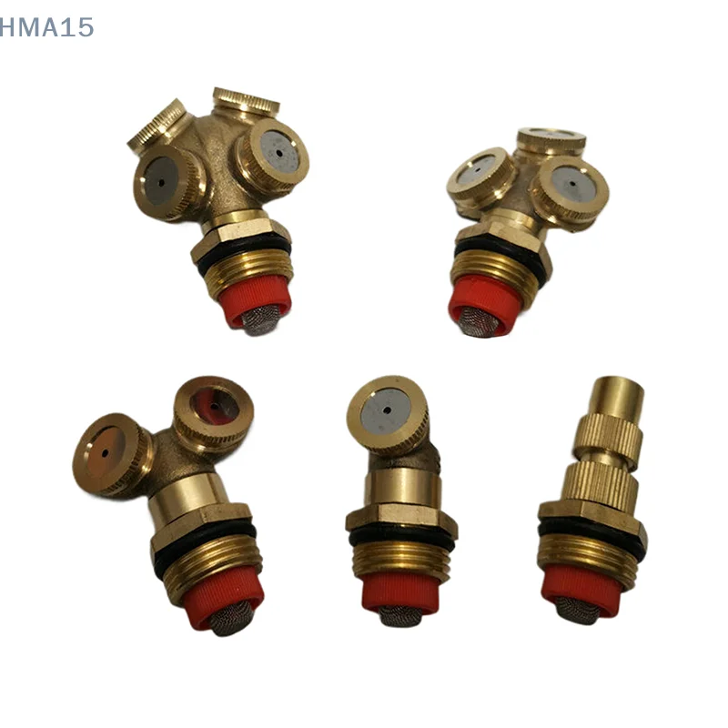 황동 미스트 노즐, 정원 및 잔디 관개 호스 커넥터 워터 스프링클러 용 1/2 "조정 가능한 스프레이 피팅
