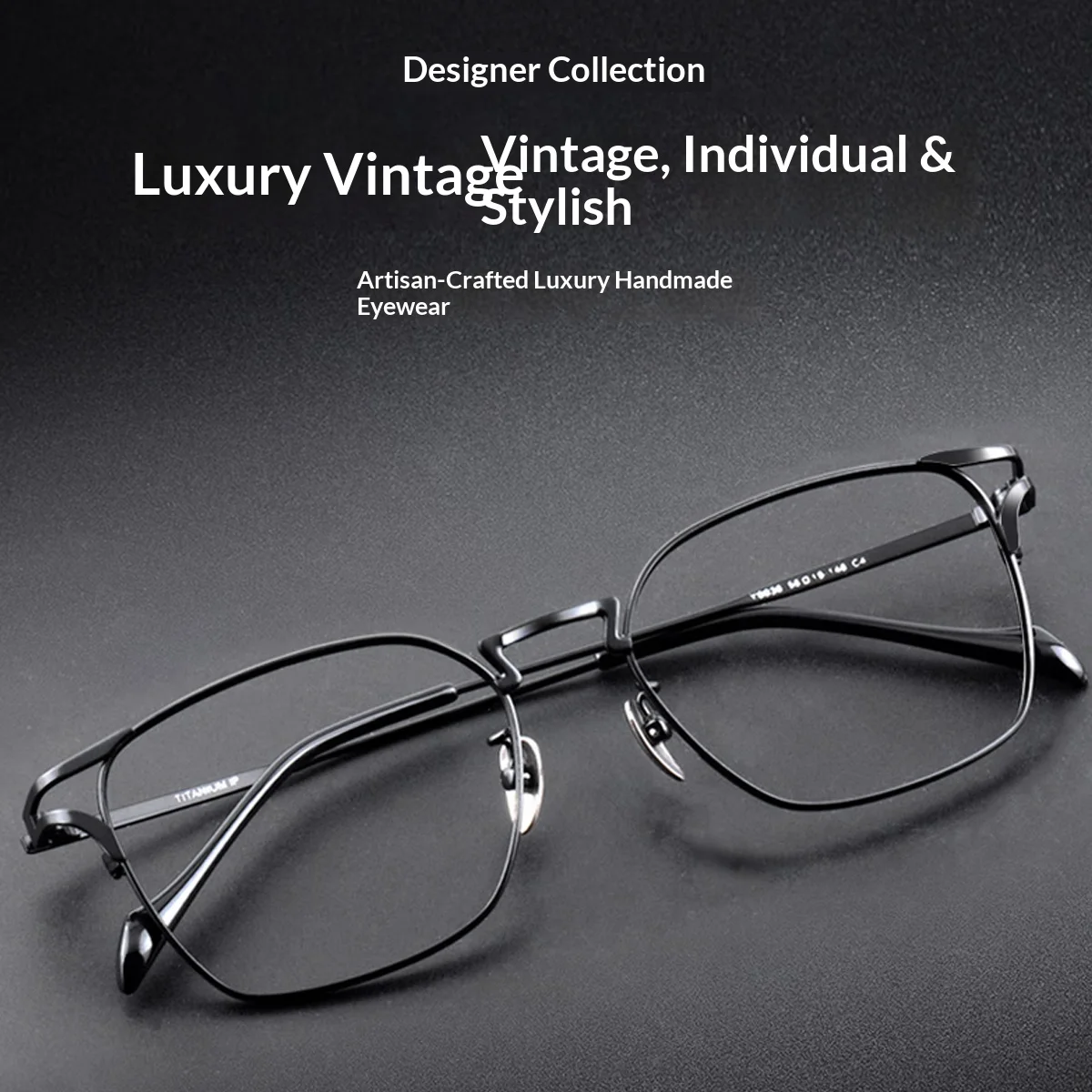 

FYTOO Anti Blue Light Myopia Glasses Frame Luxury Retro Titanium Alloy Glasses Men's Handmade Frame Y0038