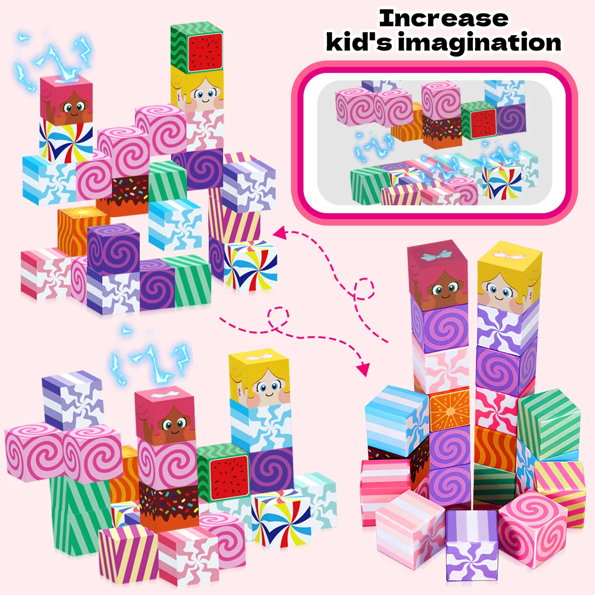 27PCS Magnetic Building Blocks, Magnetic Tiles Building Blocks Boys & Girls Toys, Magnet Tiles, Magnet Toys